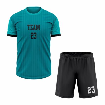 Custom Black Cyan Sublimation volleyball Uniform
